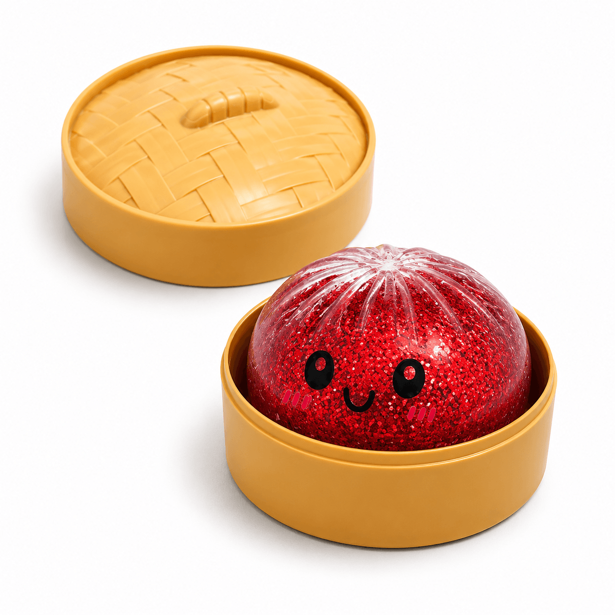 Red glitter Mystery Dumpling Squishy