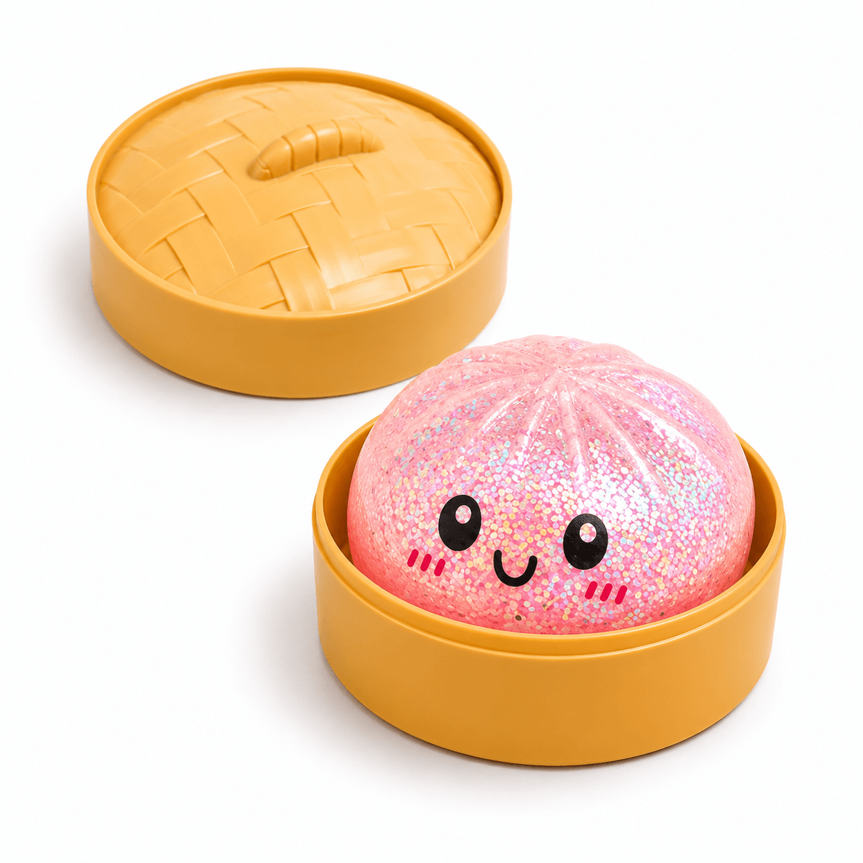 Pink glitter Mystery Dumpling Squishy
