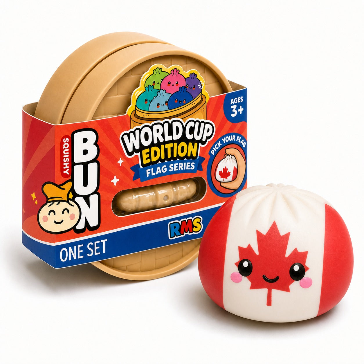 Canada World Cup Edition packaged Dumpling Squishy