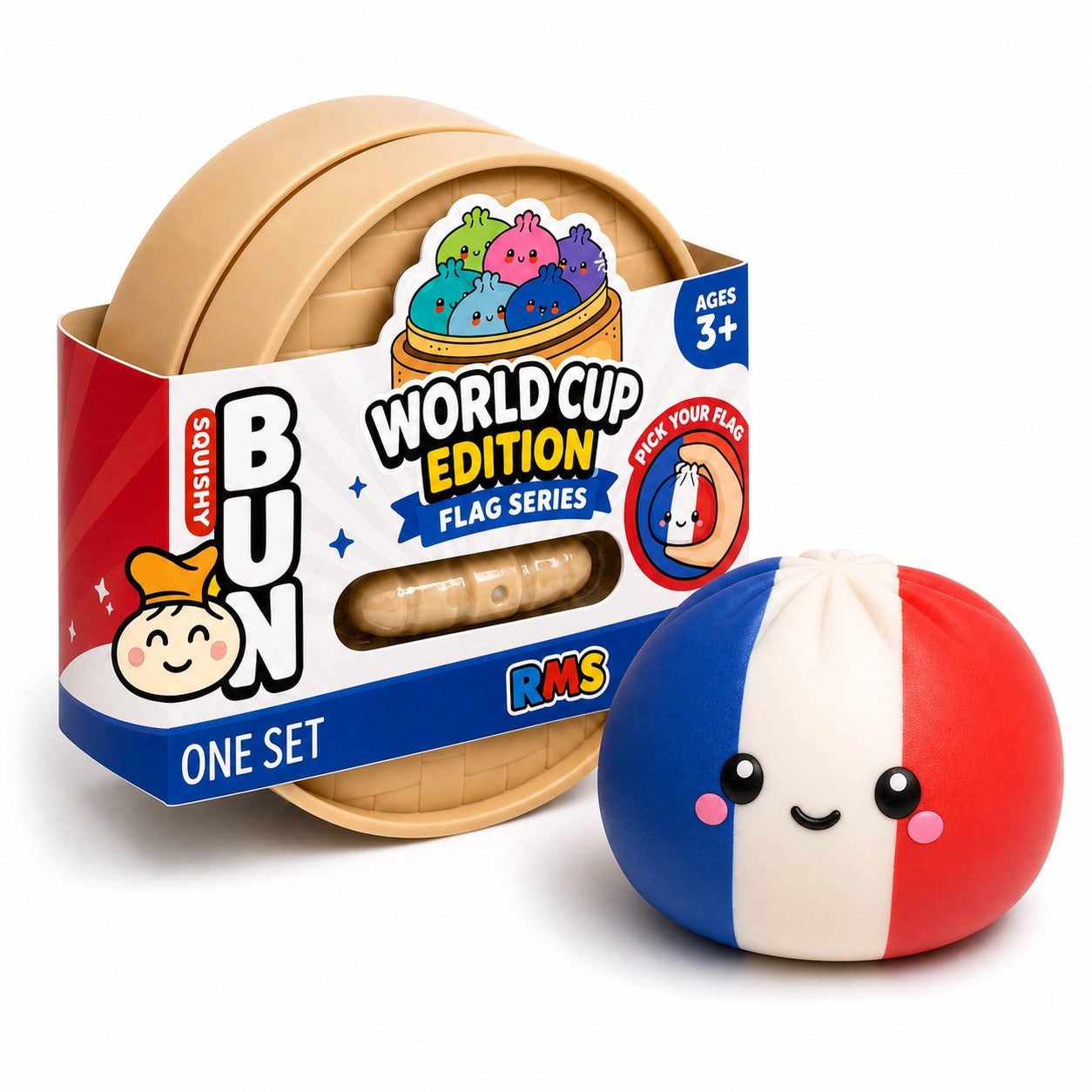 France World Cup Edition packaged Dumpling Squishy