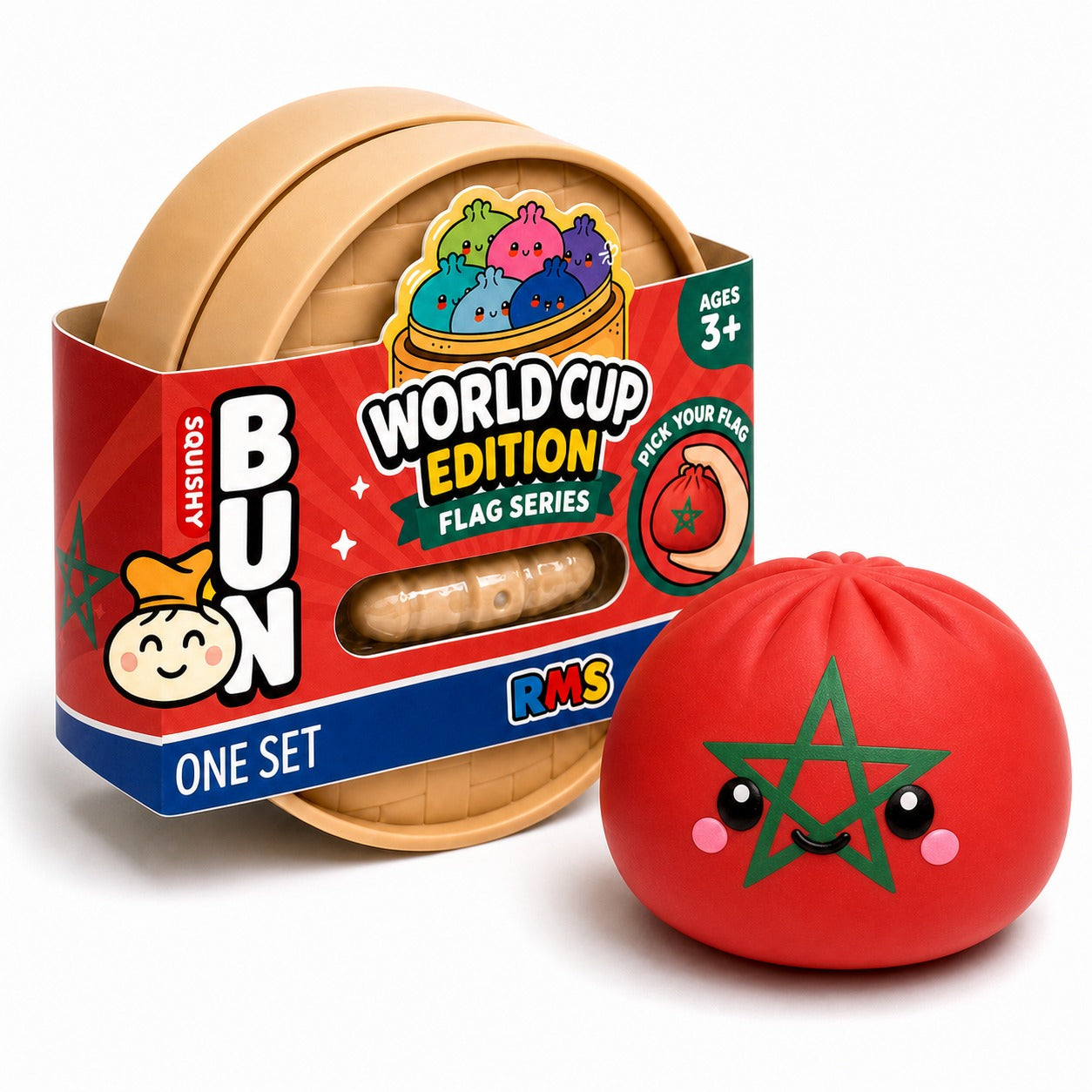 Morocco World Cup Edition packaged Dumpling Squishy