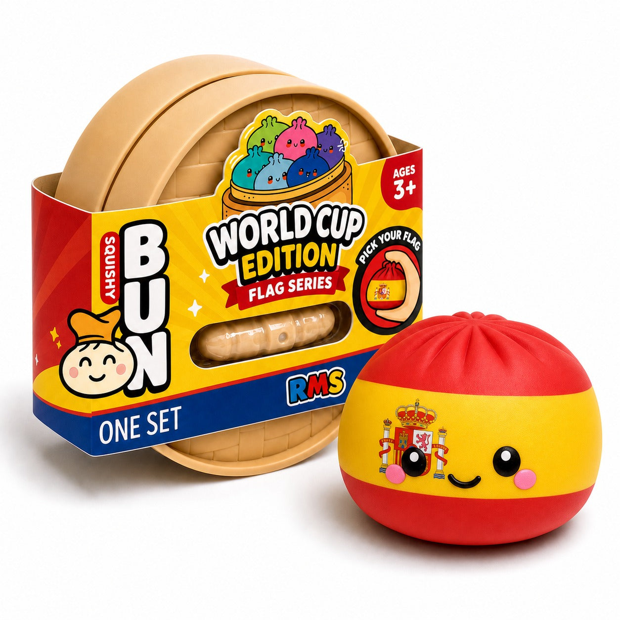 Spain World Cup Edition packaged Dumpling Squishy